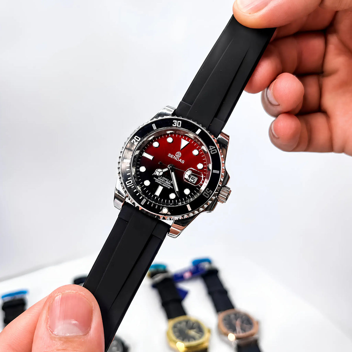 SND Automatic Skeleton Watch – Red Dial