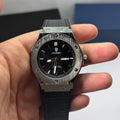 Silver Case Chronograph Watch