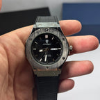 Silver Case Chronograph Watch