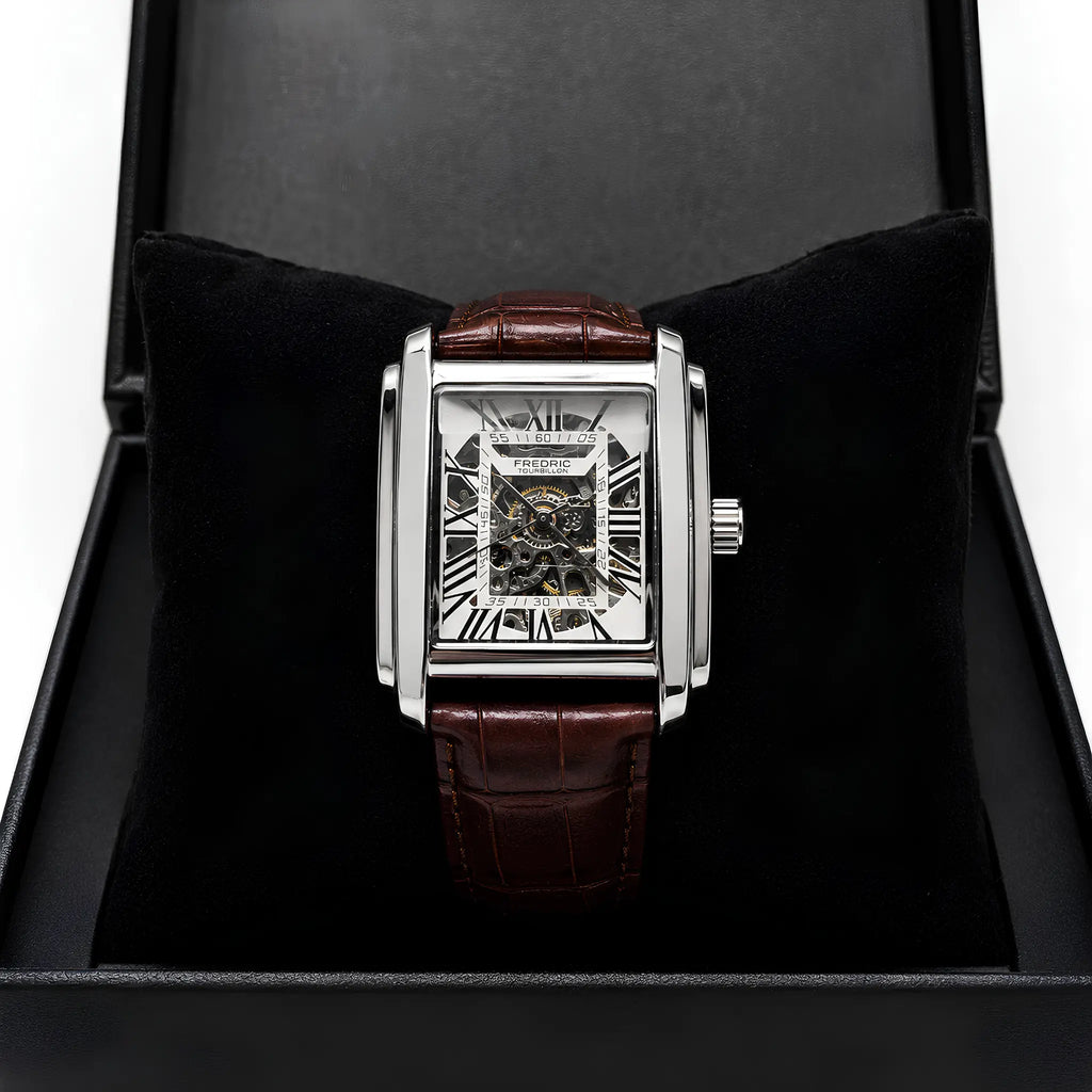 Square Case Skeleton Automatic Watch