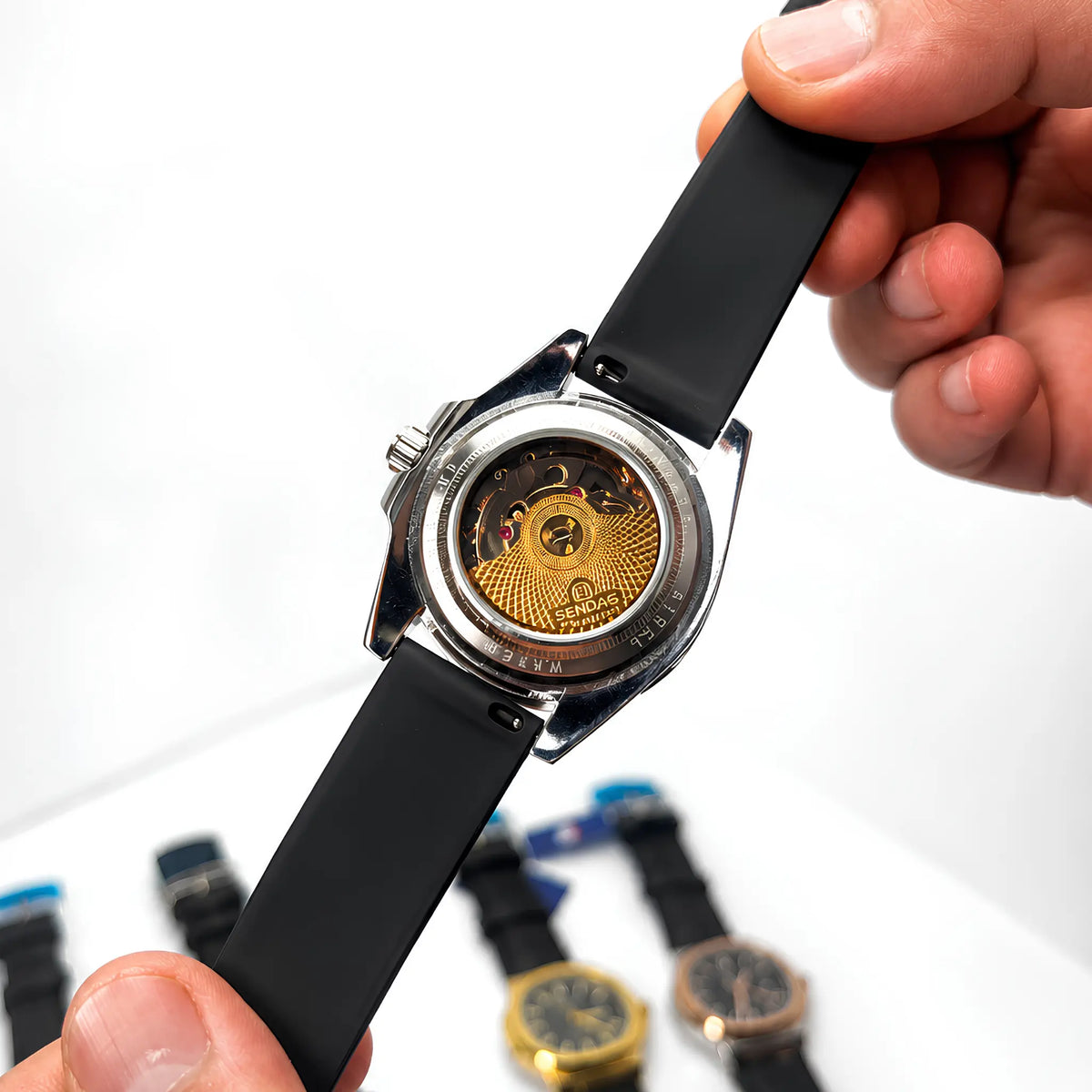 SND Automatic Skeleton Watch – Red Dial
