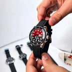 SND Automatic Skeleton Watch – Red Dial